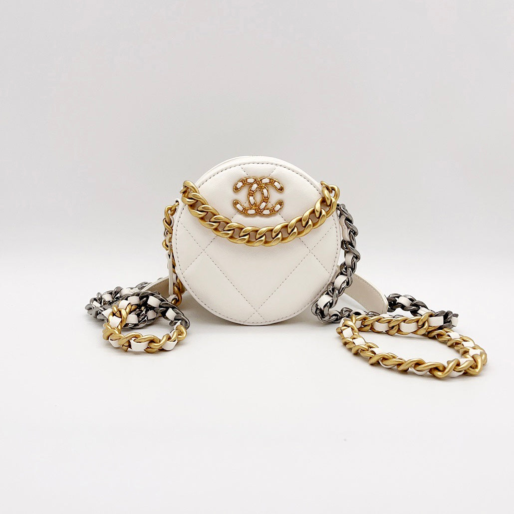 Chanel 19 Round Clutch with Chain