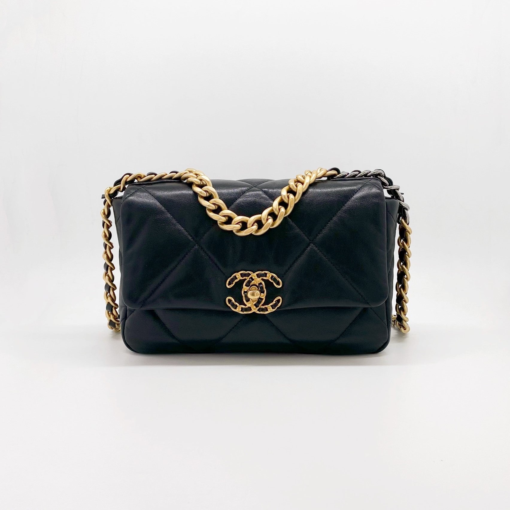 Túi Xách Chanel 19 Lambkin Black