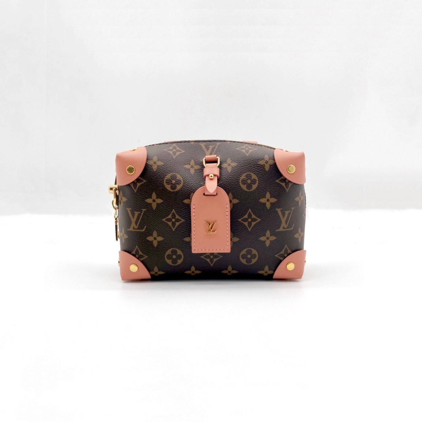 Petite malle leather crossbody bag Louis Vuitton Brown in Leather
