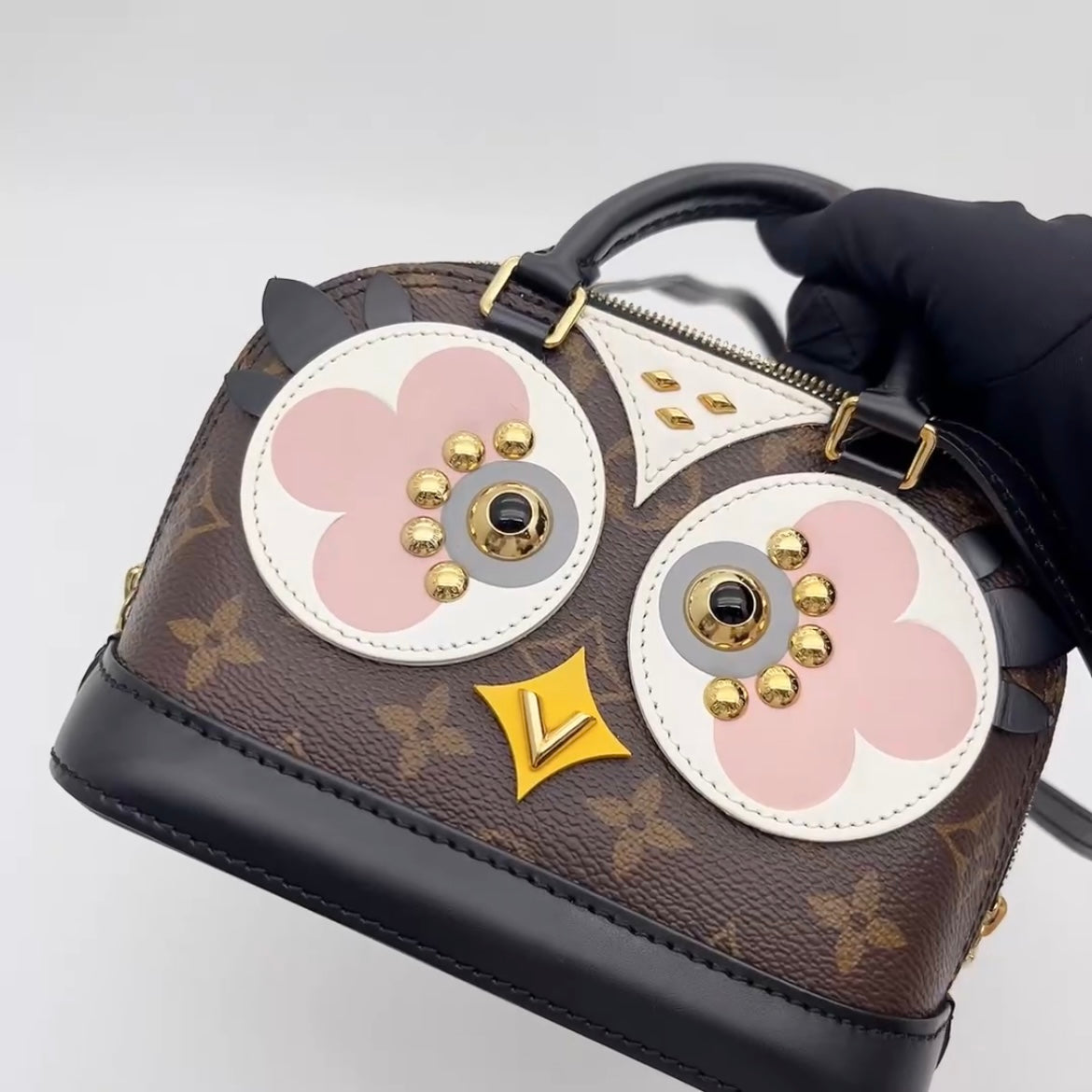 Preloved Louis Vuitton LV Alma Lovely Birds Owl Nano