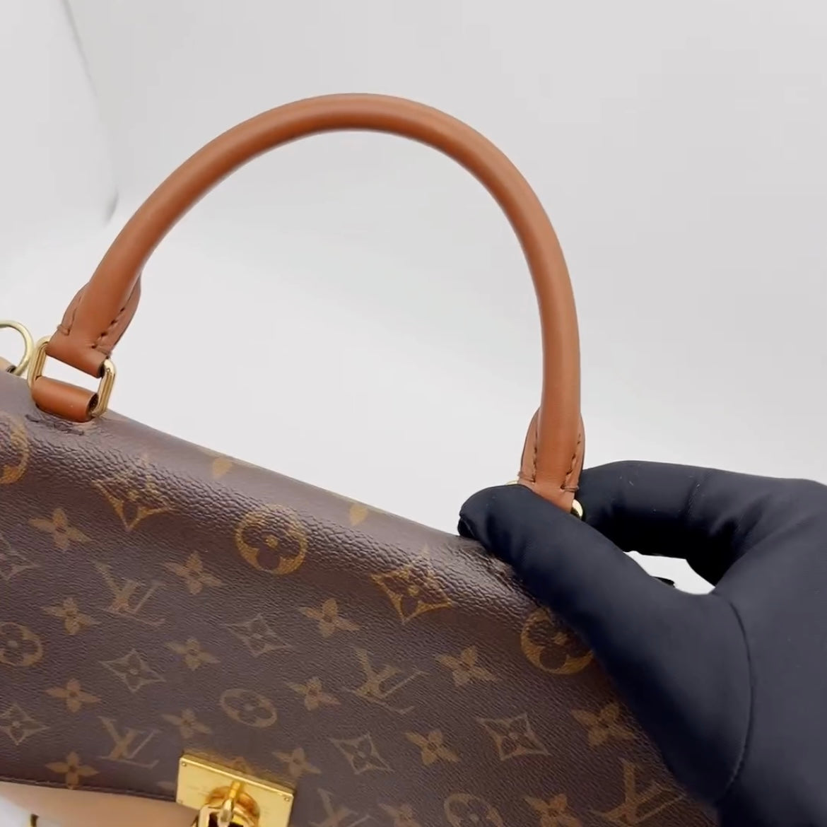 Louis Vuitton Marignan Shoulder Bag Beige Canvas/Leather