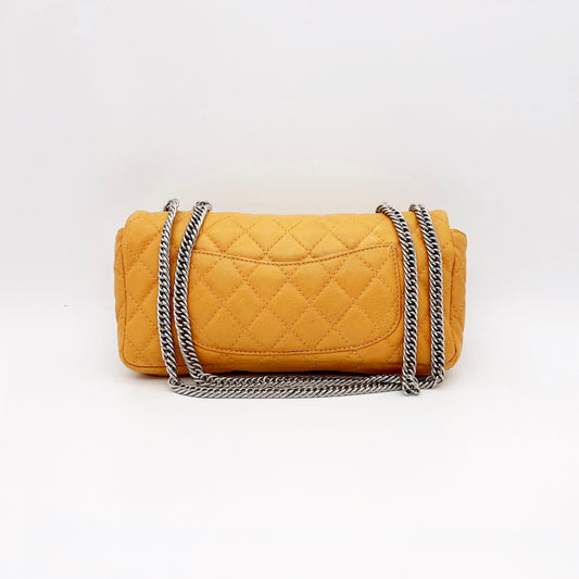 Preloved Chanel East West Flap Clutch Baguette Bag