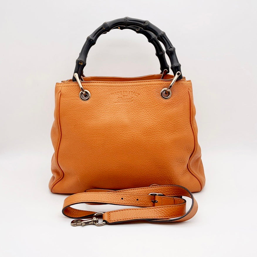 Gucci Bamboo Shopper Leather Tote Bag