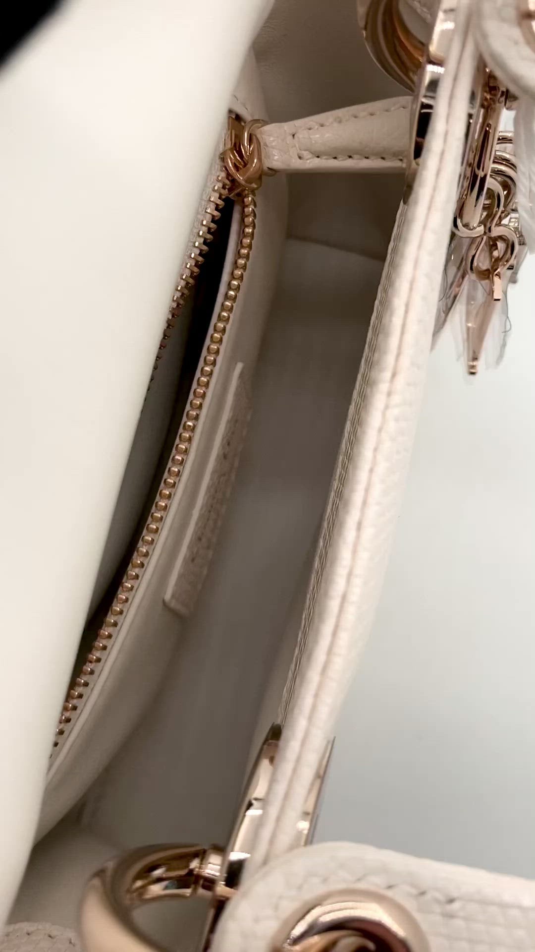 Christian Dior Lady Dior Bag Lizard with Crystal Charms Mini Pink 1268722