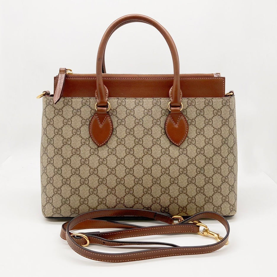 Preloved Gucci Tuscany Top Zip Tote Bag