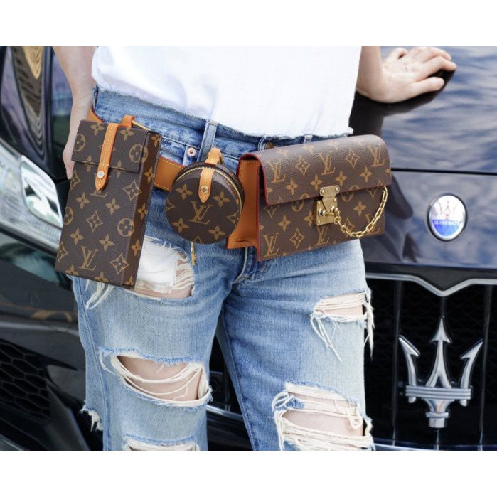 Louis Vuitton Monogram S Lock Belt Pouch MM - Brown Waist Bags, Handbags -  LOU747233