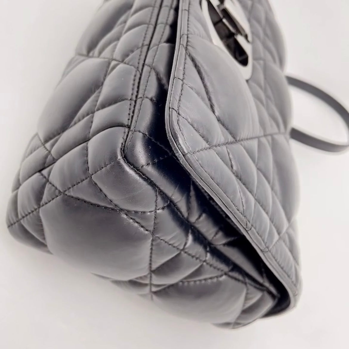Bags, Lady Dior Sliver Microcannage Medium Metallic Bag