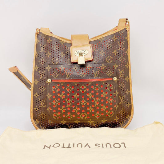 Louis Vuitton Limited Edition Green Monogram Perforated Musette
