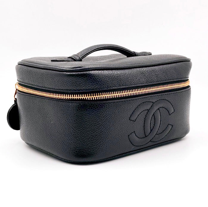 Chanel Vintage Black n Gold Vanity Case