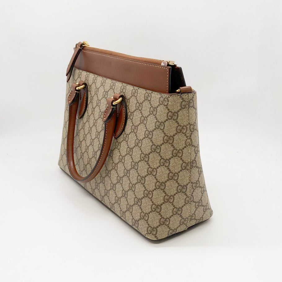 Preloved Gucci Tuscany Top Zip Tote Bag