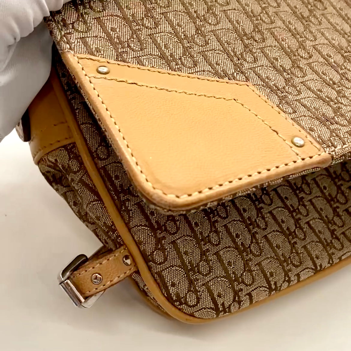 Vintage Christian Dior Trotter Clutch Handbag