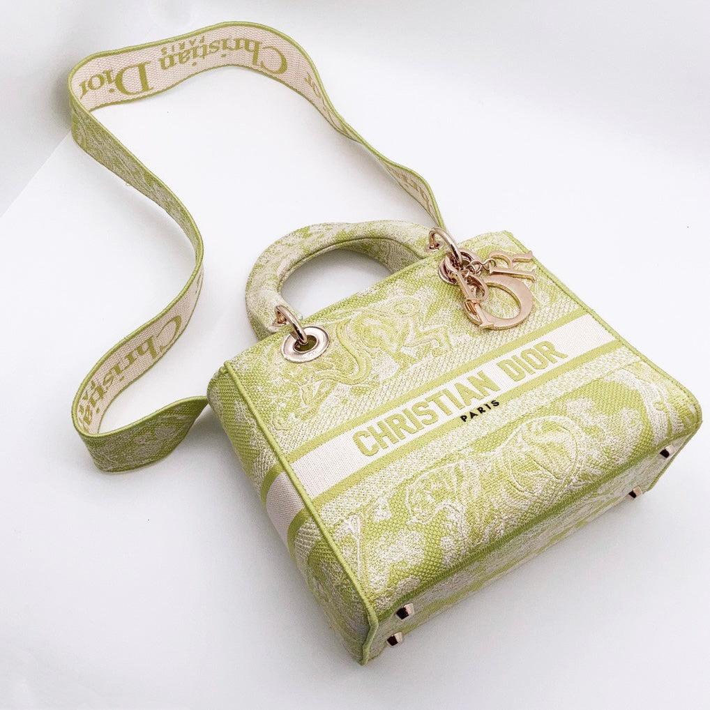Preloved Christian Dior Lady D-Lite Toile de Jouy Reverse Bag