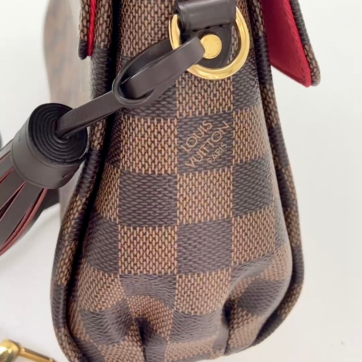 Louis Vuitton White Damier Azur Croisette Leather Cloth ref